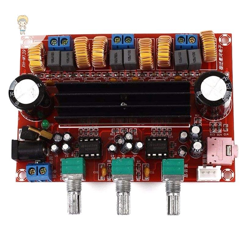 Ars Xh-M139 2.1 เครื่องขยายเสียงดิจิตอล 12V-24V แรงดันไฟฟ้ากว้าง Tpa3116D2 2 * 50W+100W TH