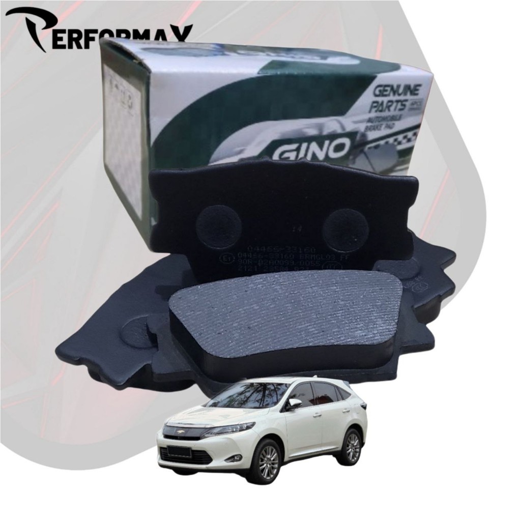 ผ้าเบรก GINO สําหรับ TOYOTA HARRIER ZSU60 2014-2018