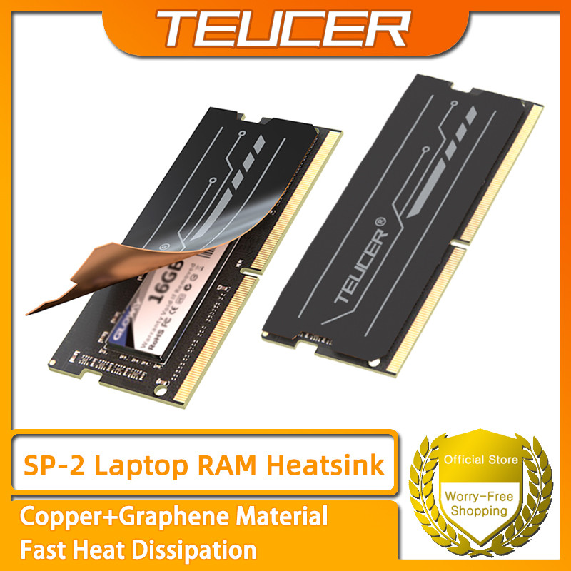 Teucer SP-2 Graphene แล็ปท็อป RAM ความร้อน, Dual-Layer Graphene และทองแดงฟอยล์ออกแบบฮีทซิงค์ Shim สําหรับ DDR5 DDR4 DDR3 DDR2