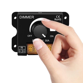 LED Dimmer หรี่ไฟDC ใช้ไฟDC12Vถึง24v ขนาด30A ปรับระดับความสว่างของแสง สำหรับไฟDC12-24V