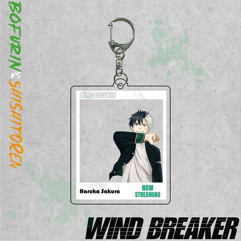 พวงกุญแจอะคริลิคอนิเมะ WIND BREAKER – Sakura Haruka & Hayato Suō พวงกุญแจการ์ดใส | กระเป๋าสะสมเสน่ห์สําหรับแฟนๆ