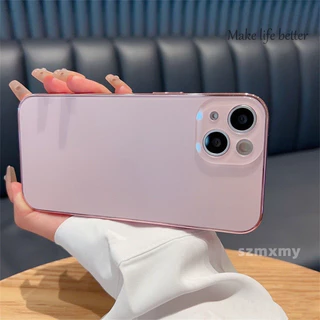 เคสโทรศัพท์กระจกไฟฟ้าหรูหราสําหรับ IPhone 15 14 11 13 12 Pro Max PC IP14 Plus