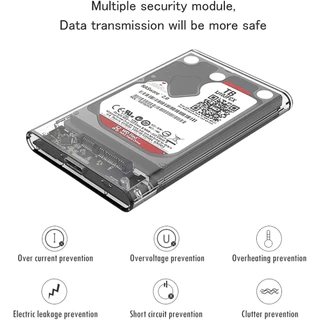 กล่องใส่ HDD กล่องใส่ฮาร์ดดิสก์แบบใส USB 3.0 SATA 2.5 ส่งถ่ายข้อมูลได้รวดเร็ว กล่องใส Harddisk SSD 2.5 inch USB3.0 แรง
