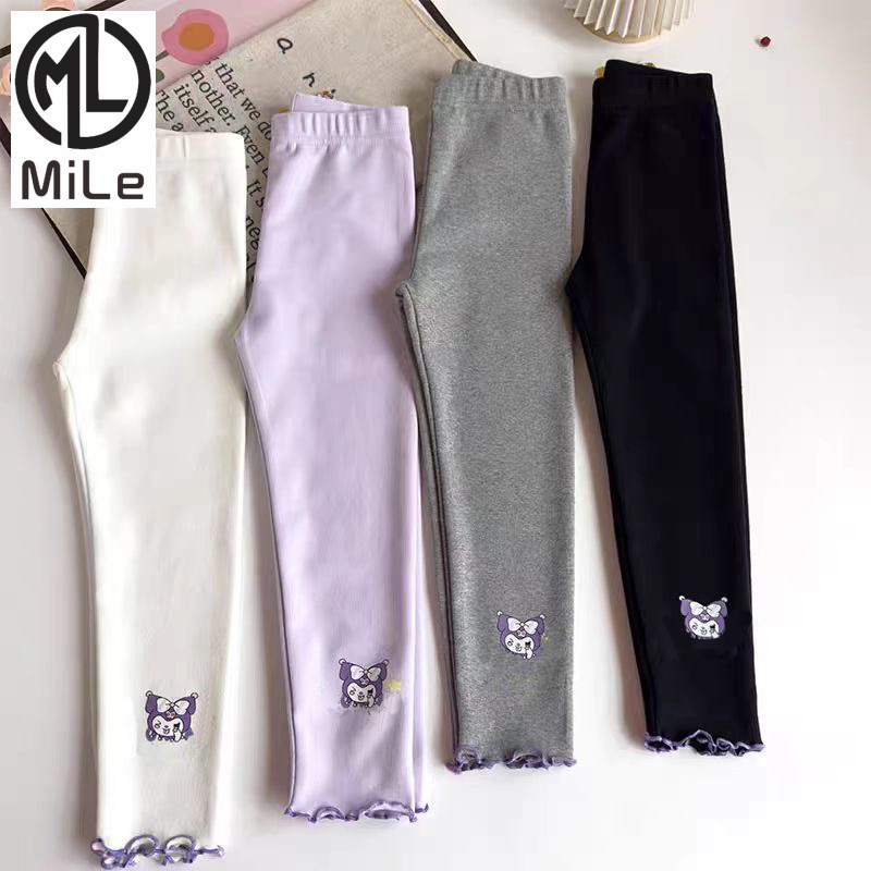[ML] 100-140 ซม.สาวกางเกงขายาวสไตล์ใหม่ฤดูใบไม้ผลิฤดูใบไม้ร่วงเกาหลีรุ่นSlim-Fitสวมใส่ด้านนอกกางเกงเด็กสไตล์บางกางเกงเด็ก