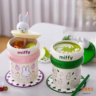 CGH แก้ว miffy มิฟฟี่ เซรามิค แก้วใส่กาแฟ ถ้วยกาแฟ กิฟต์ ถ้วยน่ารัก ถ้วยมีฝาปิด