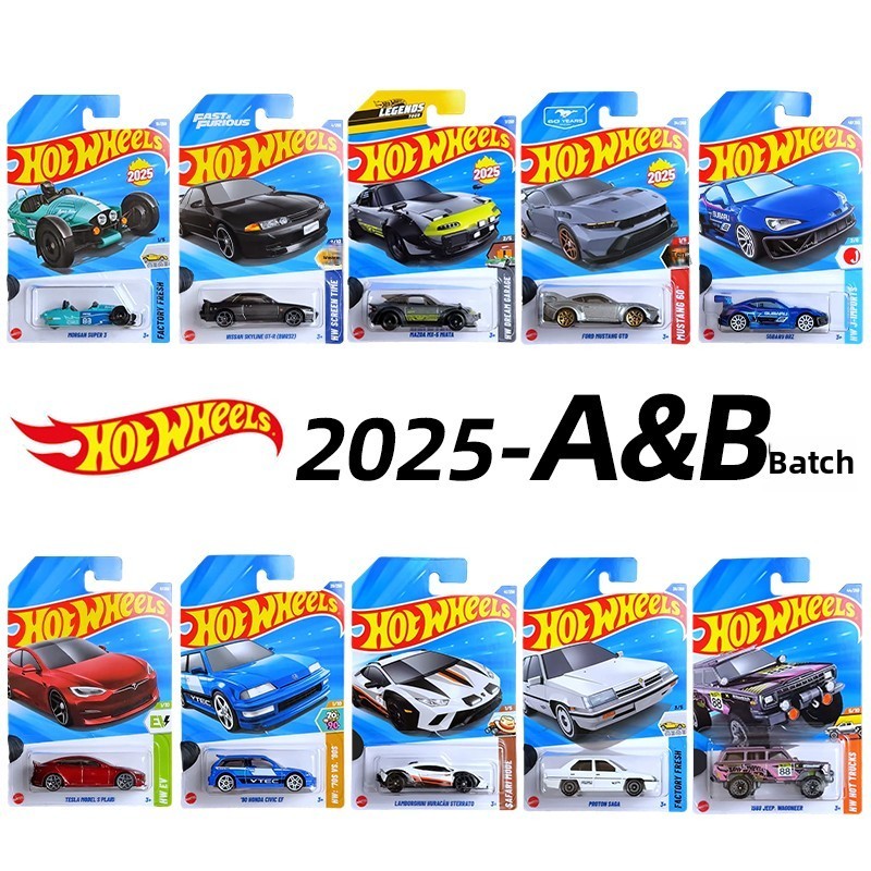 รถโมเดล Hot Wheels 2025 25A 25B รุ่นหล่อขึ้นรูป – 1:64 โมเดลรถของเล่นโลหะผสมสำหรับเด็กผู้ชายและนักสะสม