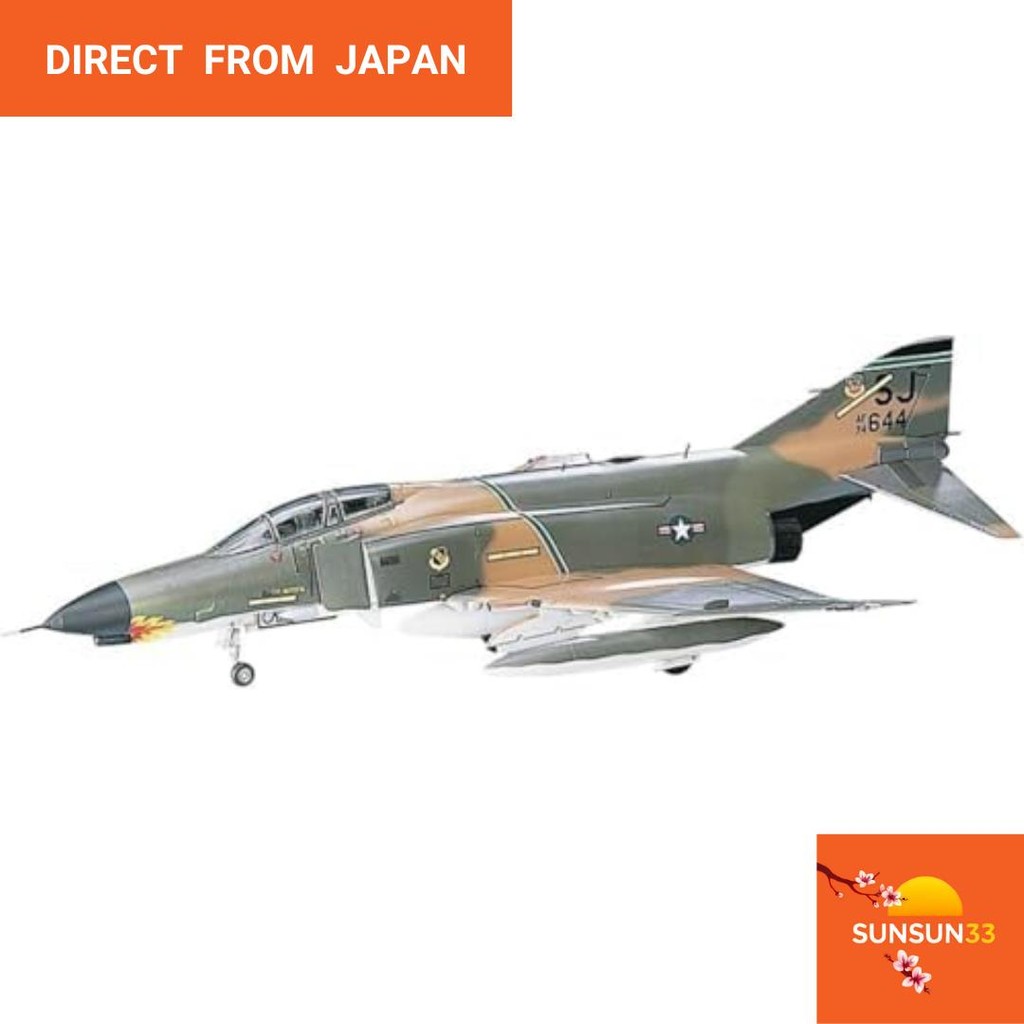 【Direct from Japan】Hasegawa 1/72 กองทัพอากาศสหรัฐ F-4E Phantom II รุ่นพลาสติก C2