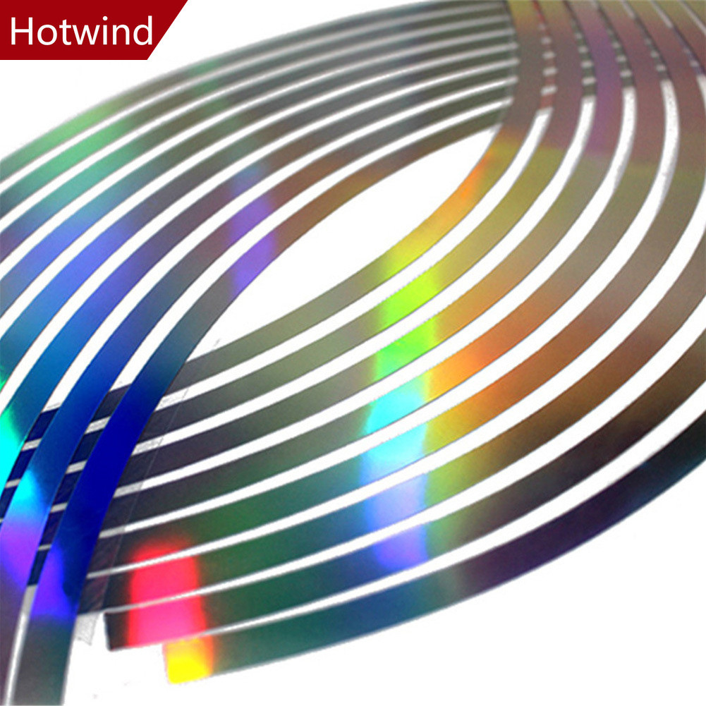 Hw1 16 ชิ้น PVC 10/12/14/18 นิ้วขอบล้อเทปสําหรับรถจักรยานยนต์รถแถบสะท้อนแสง