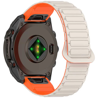 26 มม.22 มม.20 มม.แม่เหล็กซิลิโคนสําหรับ Garmin Fenix 8 7 6 5 7X 6X 7S 6S Forerunner 965 955 Descent mk 2 Approach S70 S62 Instinct Quick Fit สายรัดข้อมือแบบถอดเปลี่ยนได้