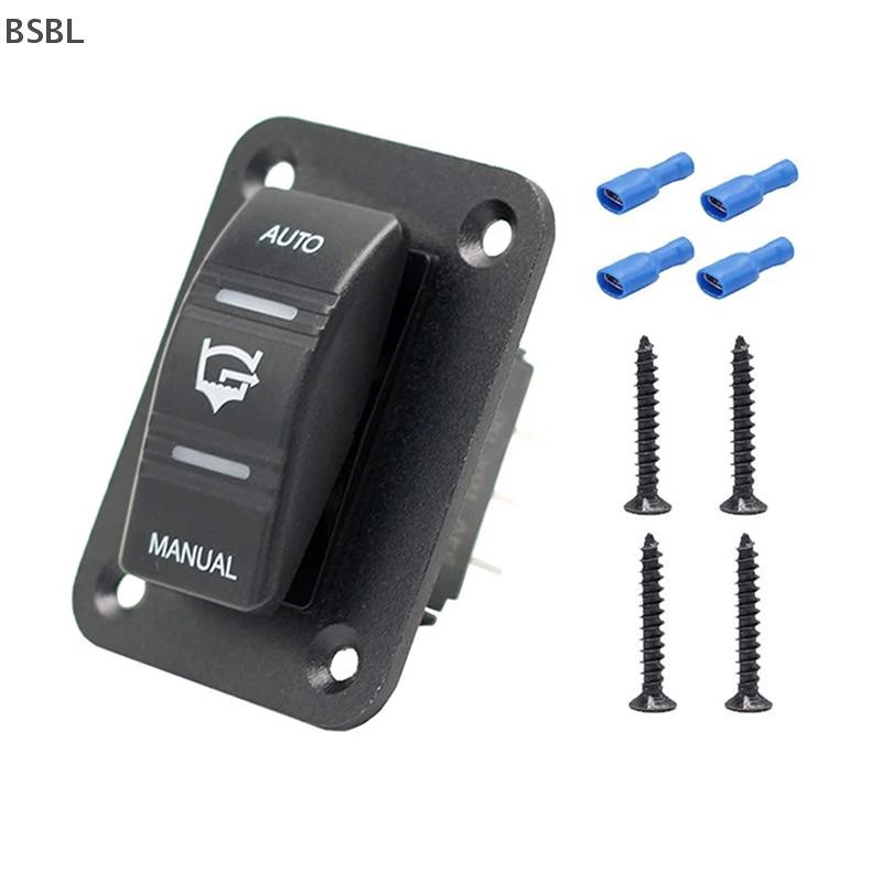 BSBL 3 Way Binge ปั๊ม Rocker กันน้ํา 12V 24V 4Pin 20A SPDT อัตโนมัติ/ปิด/คู่มือ Binge ปั๊มแผง LED Light BL