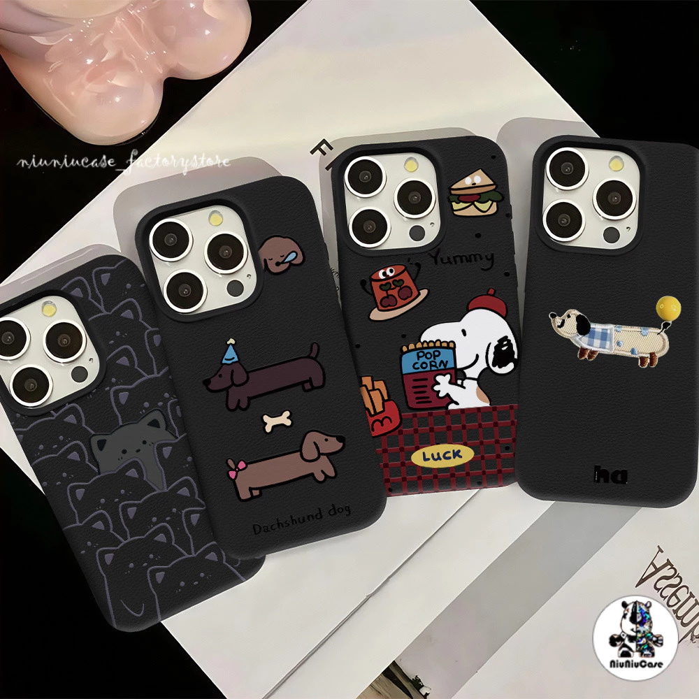 เข้ากันได้สำหรับ เคสไอโฟน13 เคส iphone 16 Pro Max 8 7 Plus X XS XR 12 11 14 15 Pro Max เนื้อหนัง TPU สนูป Pattern Case