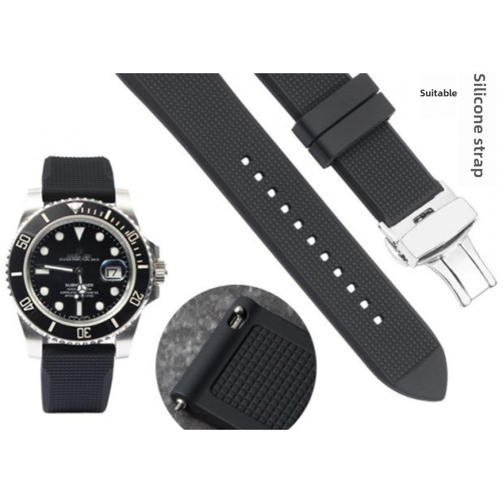 สายซิลิโคนสำหรับนาฬิกา SEIKO 5 Sports Diver ขนาด 14/16/18/19/20/21/22/24 มม. - กันน้ำและกันเหงื่อ สายยางสำหรับนาฬิกาซีรีส์ Navigator สำหรับผู้ชาย ทนทาน แบบปลดเร็ว