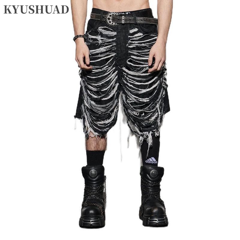 KYUSHUAD Vintage Distressed Ripped Denim Shorts for Summer 2025