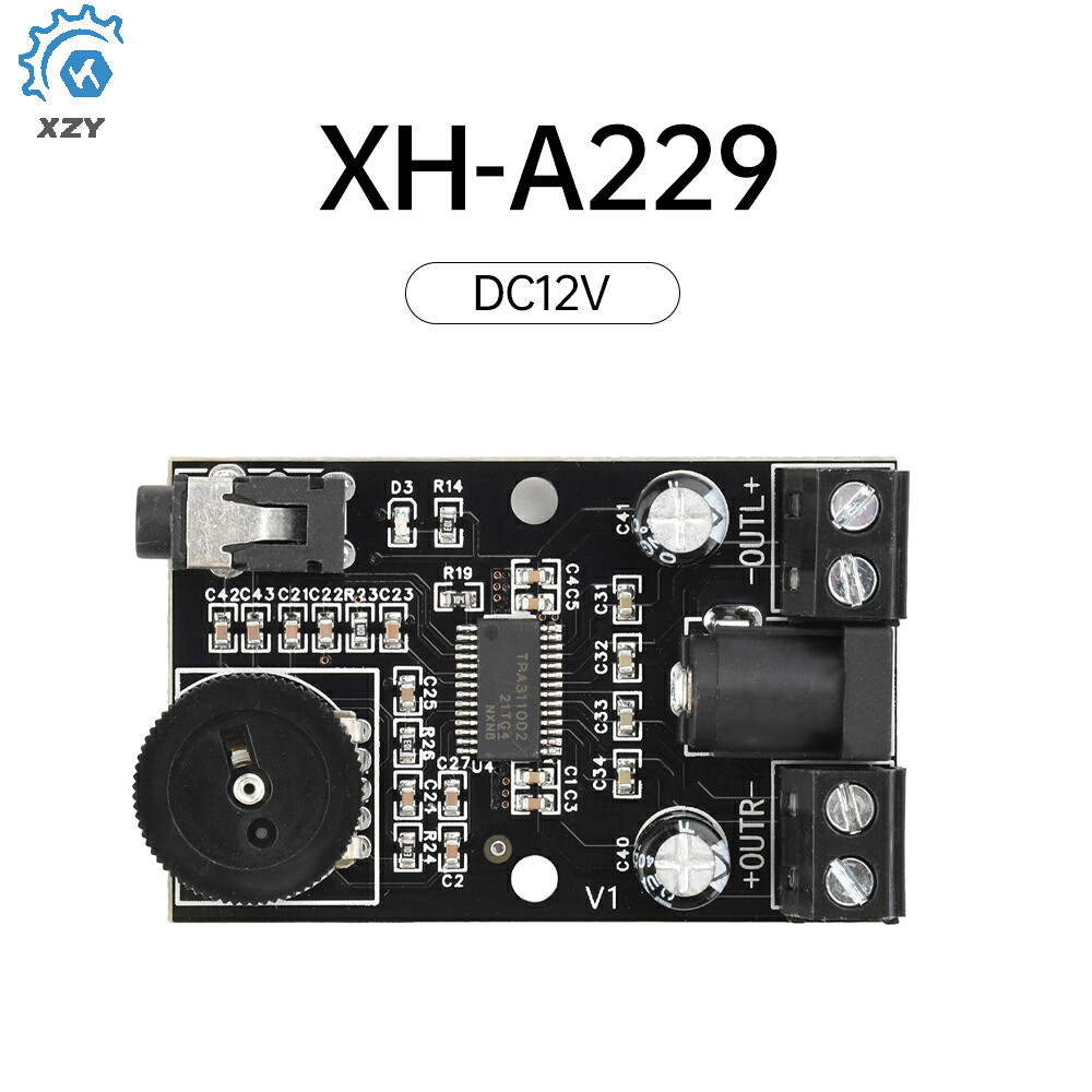 XH-A229 DC12V Mini Digital Amplifier Board เครื่องขยายเสียง Dual Channel 15W * 2 ชิป TPA3110D2