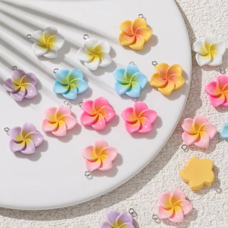 St. kunkka 5Pc 23.5 * 27 มม. จี้ดอกไม้เรซินสําหรับ DIY ทําด้วยมือเครื่องประดับทํา