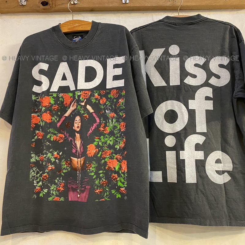 SADE Kiss of Life Bio Washed tag Bootleg แท้ เสื้อวินเทจ เสื้อทัวร์ วงร๊อค vintage shirt S-5XLSIZE S