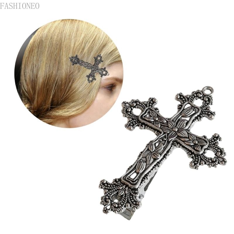 FAS 1 ชิ้น 2 ชิ้นแกะสลัก Vine Cross กิ๊บติดผมหางม้า Bangs สาวการถ่ายภาพ Hairpins