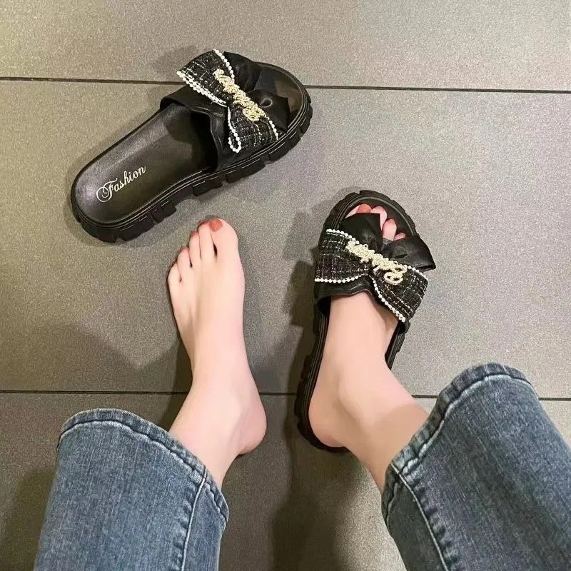 รองเท้าเเตะ ติดโบว์น่ารัก✨️ มาใหม่ใส่สบายนิ่มเท้าระบายอากาศได้✨️ มี 2 สี✨️ สินค้าพร้อมจัดส่งX073 - รูปที่ 3