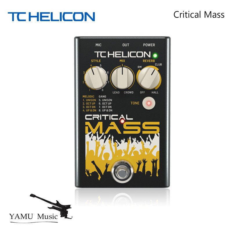 TC Helicon Critical Mass Studio-Quality Vocal Stompbox สําหรับเอฟเฟกต์เสียงกลุ่มขนาดใหญ่
