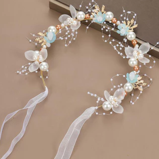 【พร้อมส่ง】ที่คาดผมดอกไม้มงกุฎเด็กเครื่องประดับศีรษะสไตล์เจ้าหญิงเจ้าสาวเจ้าหญิงลายดอกไม้สวยงามนางฟ้า