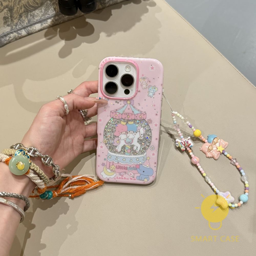 For เคสไอโฟน 16 Pro Max Bowknot Horse Chain เคส Phone Case For iPhone 16 Pro Max 15 14 13 12 For เคสไอโฟน11Ins Korean Style Retro Classic Couple Shockproof Protective TPU Cover Shell