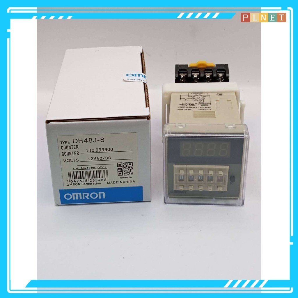 ส่งไว DH48J-8 เคาน์เตอร์ดิจิตอล(0-9999) พร้อม socket กระแส 5A 250VAC มี 12V 24V 220V 12,24,220V สินค้าถ่ายจากงานจริง