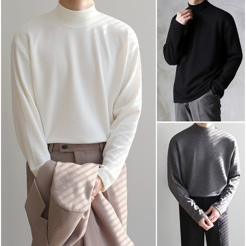 พร้อมส่ง COD เสื้อคอเต่าชาย กันหนาว เนื้อผ้ายืดได้เยอะ เป็นผ้าสำลีนุ่มๆทั้งใน ไม่หนาไม่บาง แบบเรียบ ใส่ได้ทั้งชายและหญิง