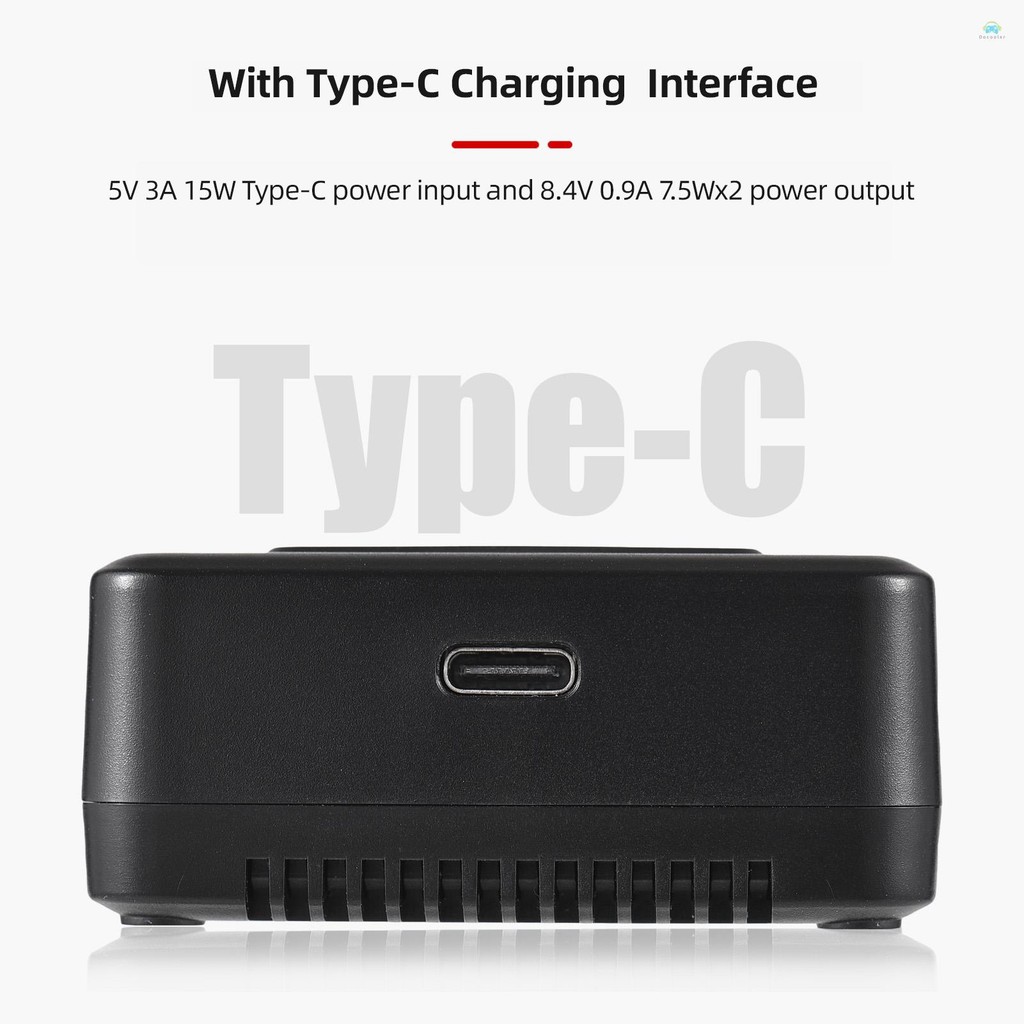 Yb2 Dual Charger แบบพกพา 2 ช่องแบตเตอรี่สําหรับ Godox V1/ V860III Series แฟลช Speedlite แบตเตอรี่ VB26A/VB26B/VB30