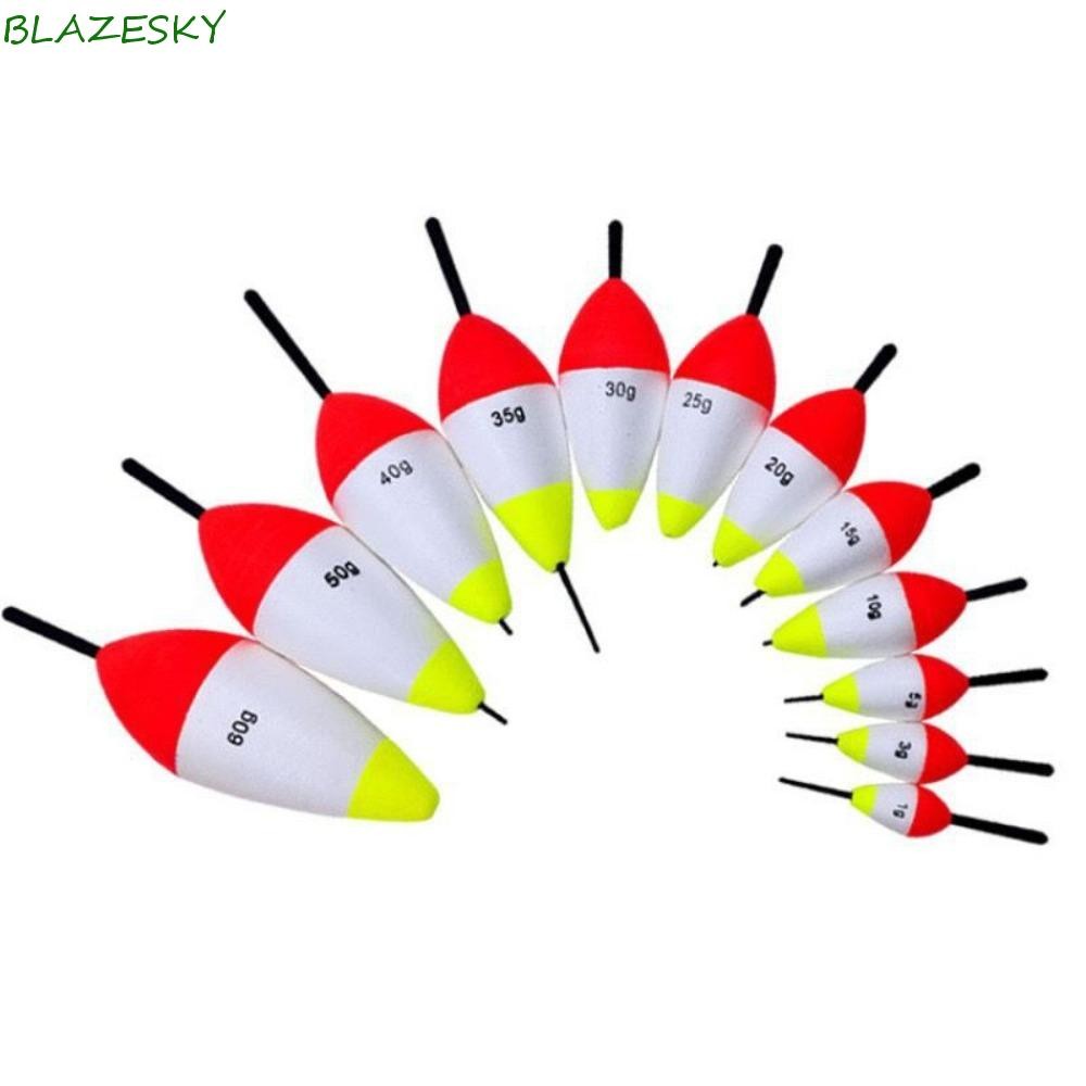 Blazesky ทุ่นลอยน้ําวัสดุน้ําหนักเบา 5 ชิ้น/ล็อตลอยลอยตัวโฟมแข็ง 1g-60g ตกปลา Bobber