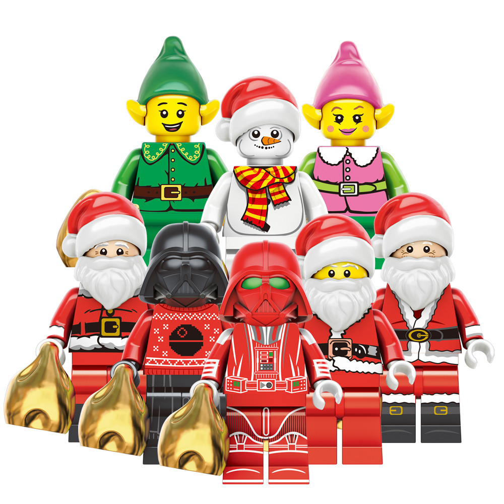 2024 คริสต์มาส Elf Santa Claus Snowman Darth Vader Mini Building Block รูปของเล่นฮาโลวีน