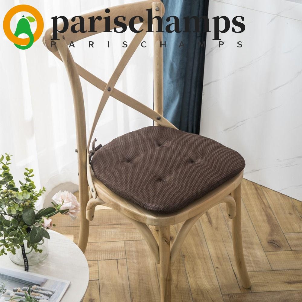 Parischamps เบาะรองนั ่ งสบายอบอุ ่ นสีทึบผ ้ าฝ ้ าย-ramie Butt Relaxing Home Seat Mat