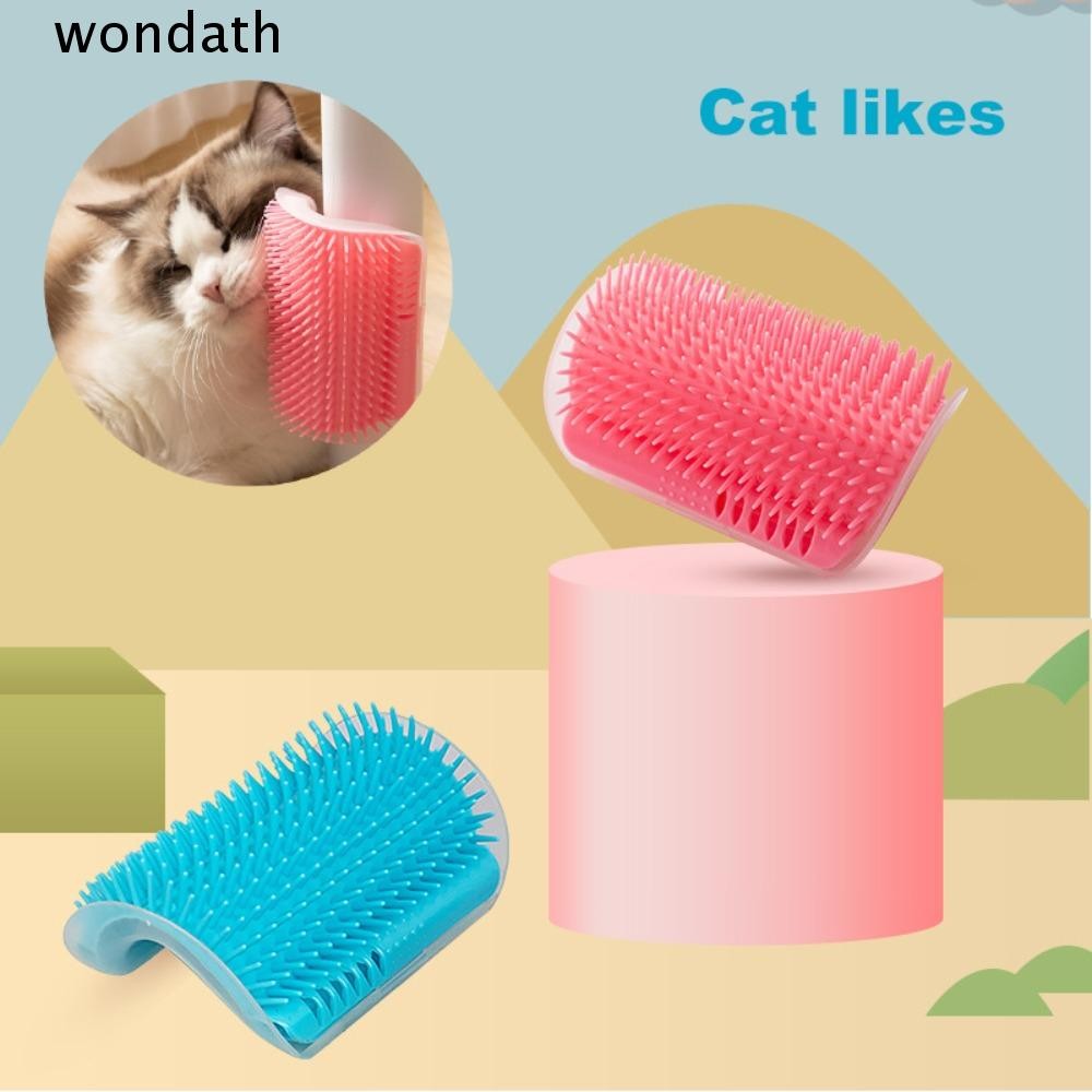 Wonda หวีแมว, มุมแปรงผนังแมว Softer ที่ถอดออกได้, Cat Scratcher Self-grooming สบายหวีเห็บแมวถูใบหน้า