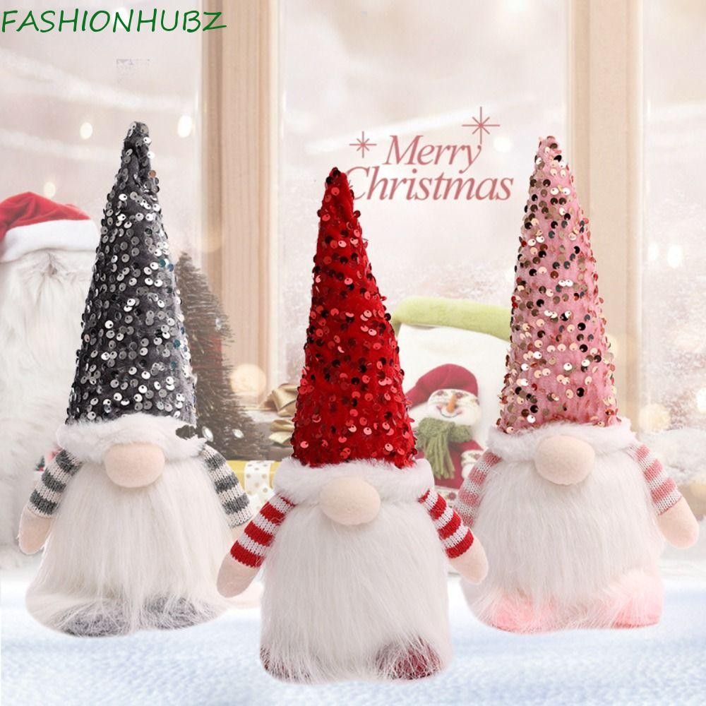 Fashionhubz คริสต์มาสเลื่อม Gnomes ตุ๊กตา, น่ารักเรืองแสง Faceless ตุ๊กตาเครื่องประดับ, มีไฟ LED เทศกาลประณีตคริสต์มาส Gnomes ของเล่น Party ...