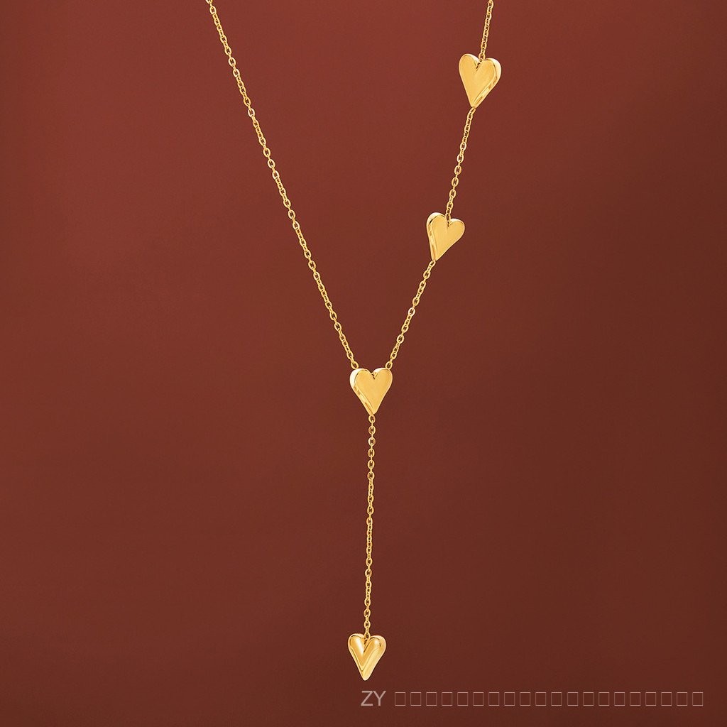 การค้า Simple Love จี้ Y-shaped CHAIN สร้อยคอสแตนเลส