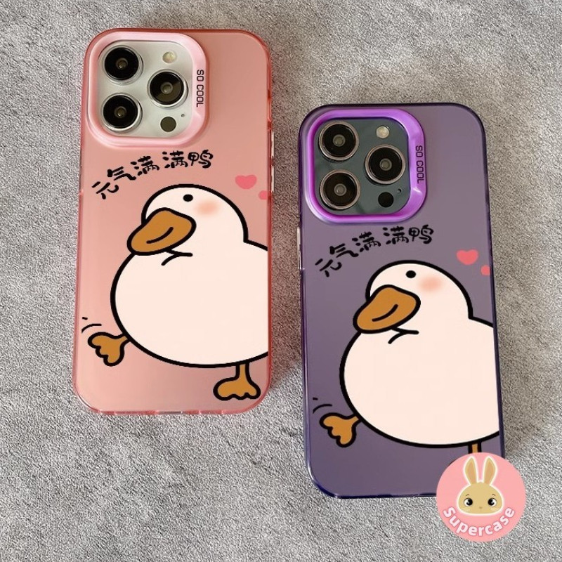 การ์ตูนน่ารักเป็ดเคสโทรศัพท์สําหรับ OnePlus Nord 3 Lite 2 N30 CE4 Lite CE3 CE2 4 2T ACE 3 Pro 3V 9R 8T ปลอกตลก Energetic เป็ดเลนส์ป้องกัน Anti-fall Hard PC ฝาครอบ