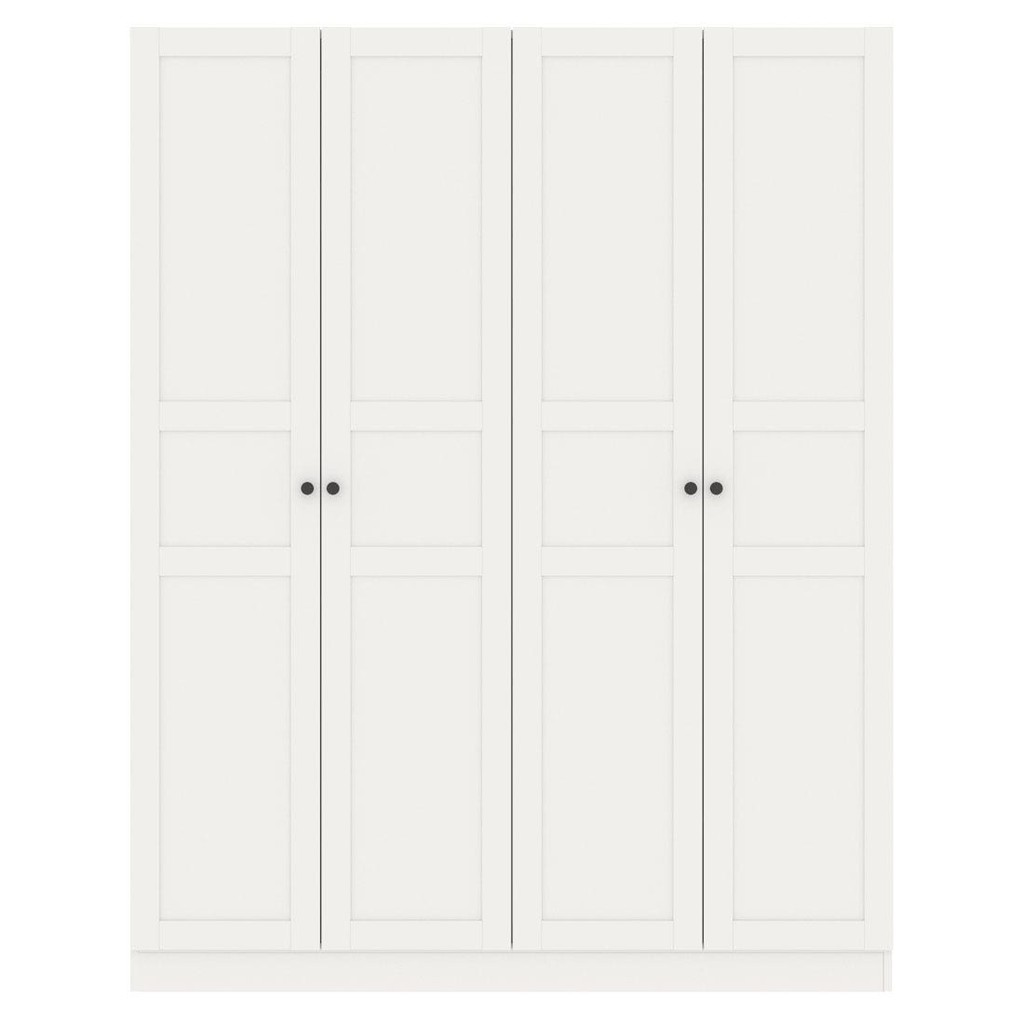 Koncept Furniture ตู้เสื้อผ้าบานเปิด รุ่น Moneta สีขาว (160x57x200 ซม.)  แบรนด์ KONCEPT FURNITURE