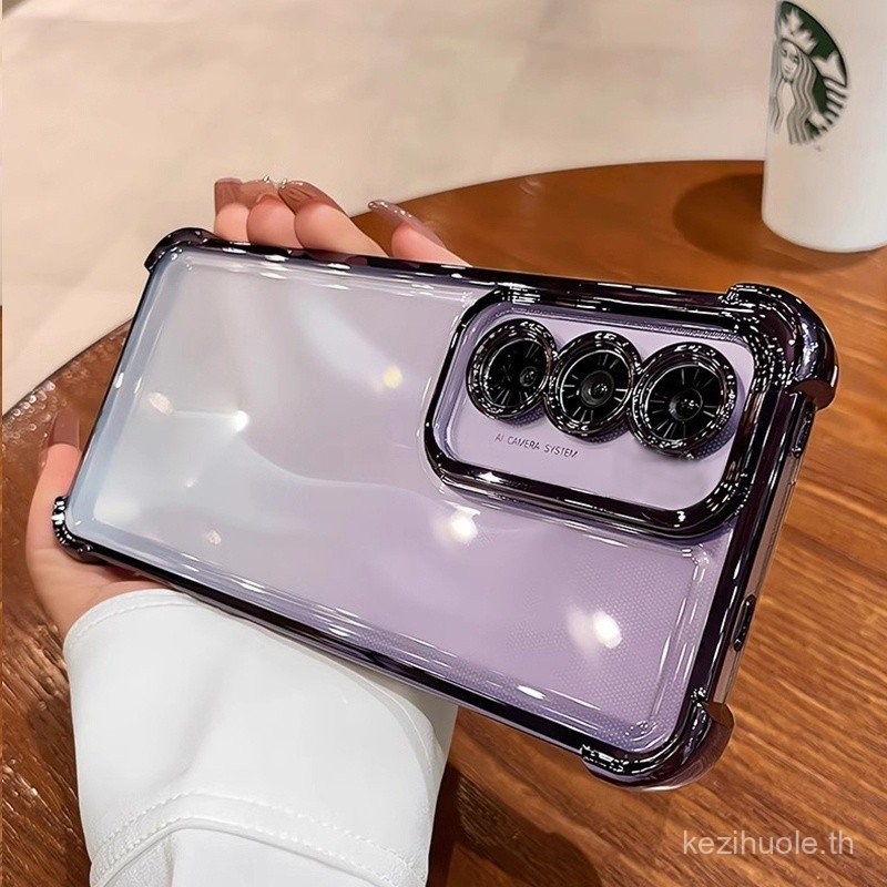 เคสใสสำหรับ OPPO A3 Pro 5G เคสใส่โทรศัพท์แบบใส Air-BAG Soft Protection COVER WITH LENS Film vv2g