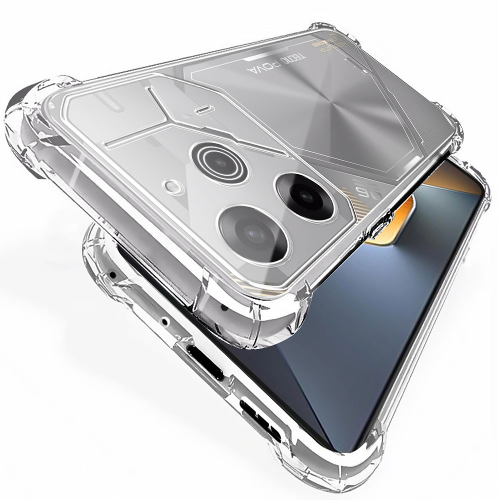 เคสโทรศัพท์สําหรับ Tecno Pova 6 Neo / Pova 5 Pro / c6 Pro กรณีถุงลมนิรภัยกันกระแทก Clear Soft ซิลิโค