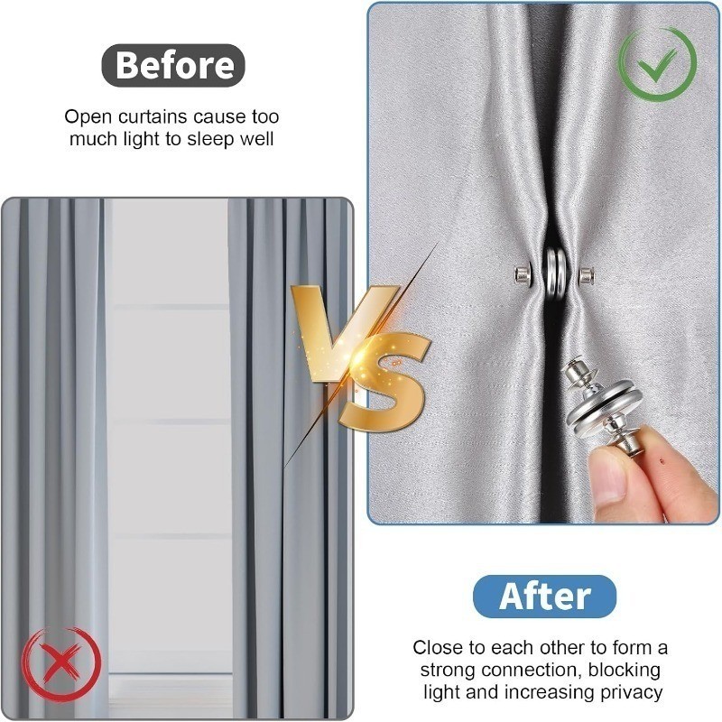 แนะนำ ผ้าม่าน 3/5/10 คู่โลหะแม่เหล็กผ้าม่าน Holdabcks - ผ้าม่านที่ถอดออกได้ปิดคลิปปุ่มผู้ถือ - Home Organizer ราคาพิเศษ มีเก็บเงินปลายทาง