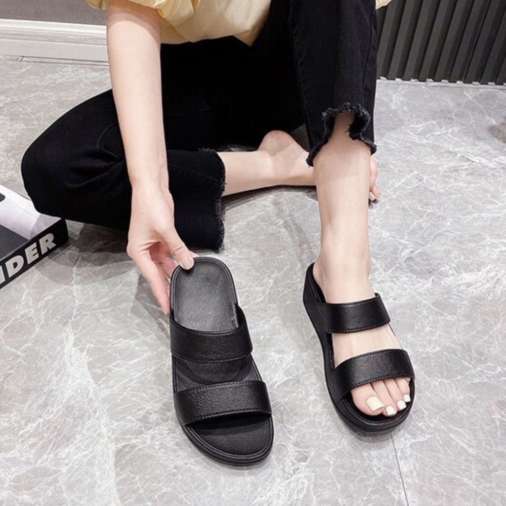 USMO รองเท้าแตะ รองเท้าแฟชั่น รองเท้าผู้หญิง พื้นนุ่ม ยางEVA หนา5เซน ใส่สบาย ไซส์ครบ 💥สั่งเผื่อ 1 ไซส์💥 - รูปที่ 4