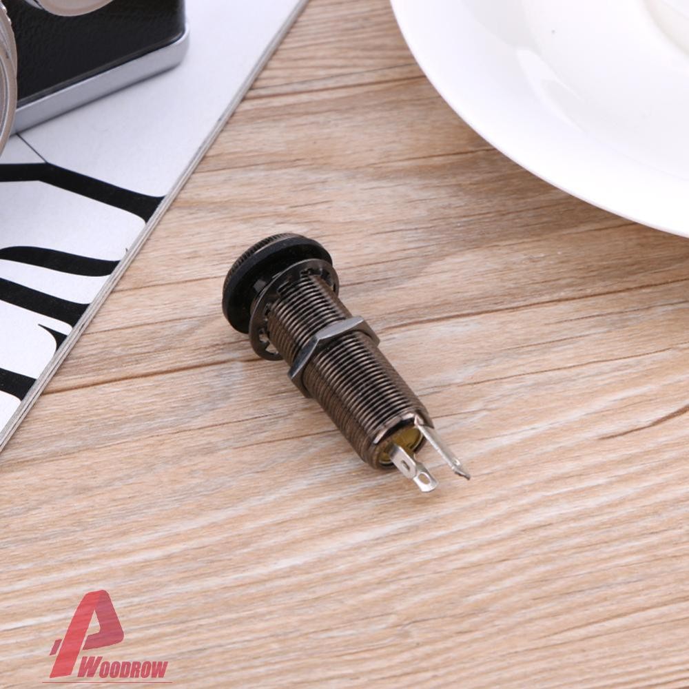 กระบอกเกลียวกีตาร์ไฟฟ้า Pickup Endpin Jack เอาต์พุตอินพุตแจ็คปลั๊กซ็อกเก็ต 6.35 มม.สําหรับกีตาร์ไฟฟ้าอุปกรณ์เสริม [Woodrow.th]