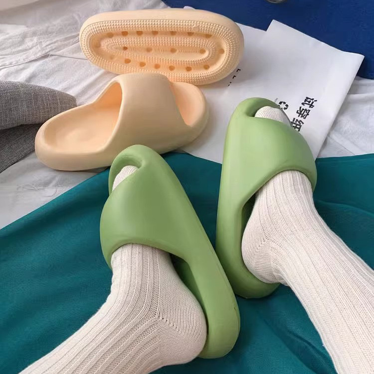 Destin🩰พร้อมส่งจากไทย🛒 (LT-977) EVAพื้นหนาบ้าน  รองเท้าแตะแบบสวม ทรงโค้งมน พื้นเรียบ นุ่มนิ่ม ใส่สบาย สีสันสดใส