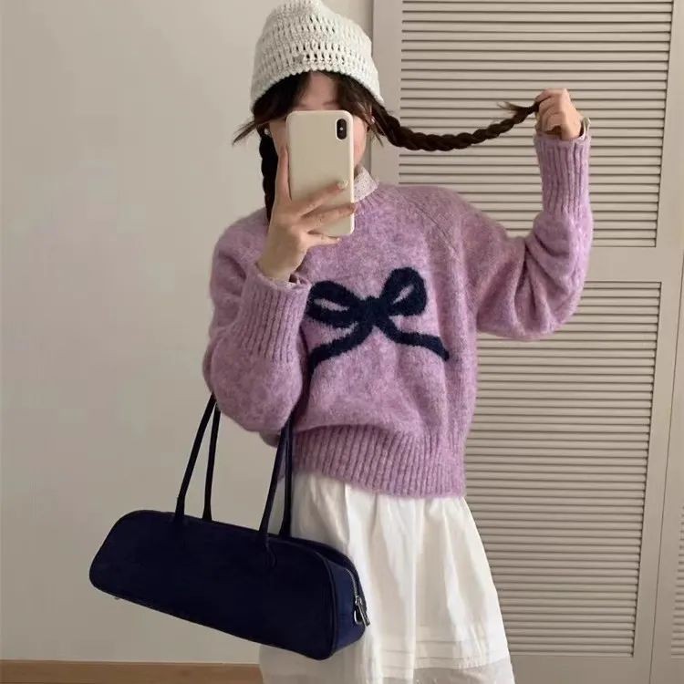 เทรนด์ สูงสุด ผู้หญิงเสื้อกันหนาวเสื้อสวมหัวหนาสไตล์กระโหลกสั้นสไตล์เวอร์ชั่นเกาหลี