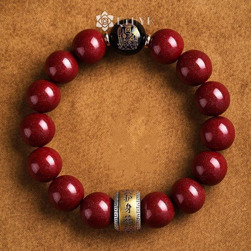 Qrhyk แร่ธรรมชาติชาดสร้อยข้อมือผู้พิทักษ์พระเครื่องสร้อยข้อมือหินเดิมคริสตัลทรายสิบสองราศีใหม่