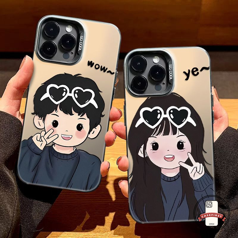 คู่รักการ์ตูนน่ารักเด็กผู้ชายโทรศัพท์นิ่ม เคส Redmi 13C 10A 13 9T 12 9C A2 12C Note 13 11s 12 10s 11 Pro Max Mi 12 Lite