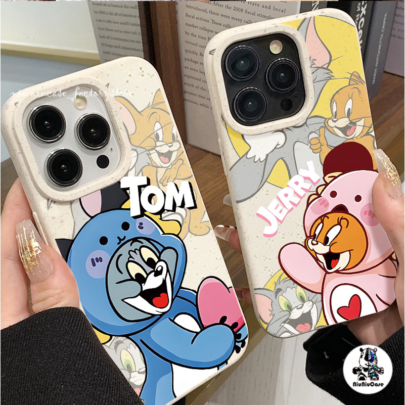 เคสไอโฟน11 16 Cat And Mouse เคสไอโฟน For iPhone 11 14 15 12 13 16Pro Max X XS XR 6P 7P 8P MINI ซิลิโคนนุ่ม เคสไอโฟนสวยๆ
