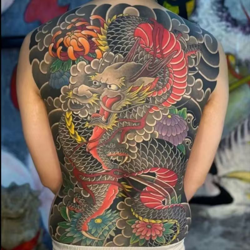 ติดทนนาน 15 วัน สติ๊กเกอร์แทททูชั่วคราว สักแขนดอกไม้ สมุนไพร กึ่งถาวร กันน้ำ แทททูปลอมติดทนนาน พรีเมี่ยม 42*31 ซม