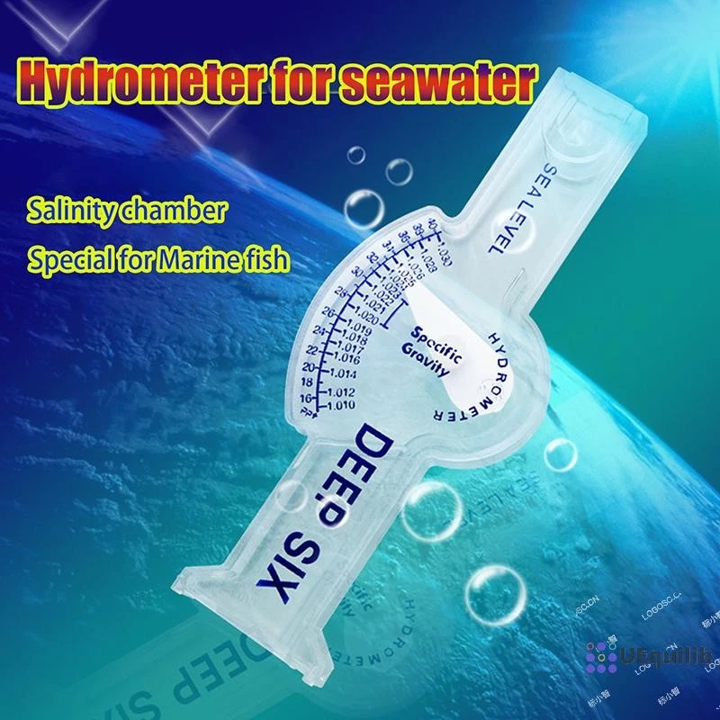 Uequilib ความแม่นยําสูงน้ําทะเล Hydrometer ปลาอัตโนมัติ Hydrometer โปร่งใสเครื่องวัดความเค็มใหม่