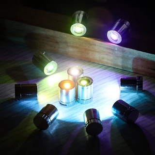 10 ชิ้น Creative LED เรืองแสงไฟสีขนาดเล็ก - ปุ่มเซลล์ขับเคลื่อนโคมไฟขนาดเล็ก - DIY Party ตกแต่ง Ambient ไฟ