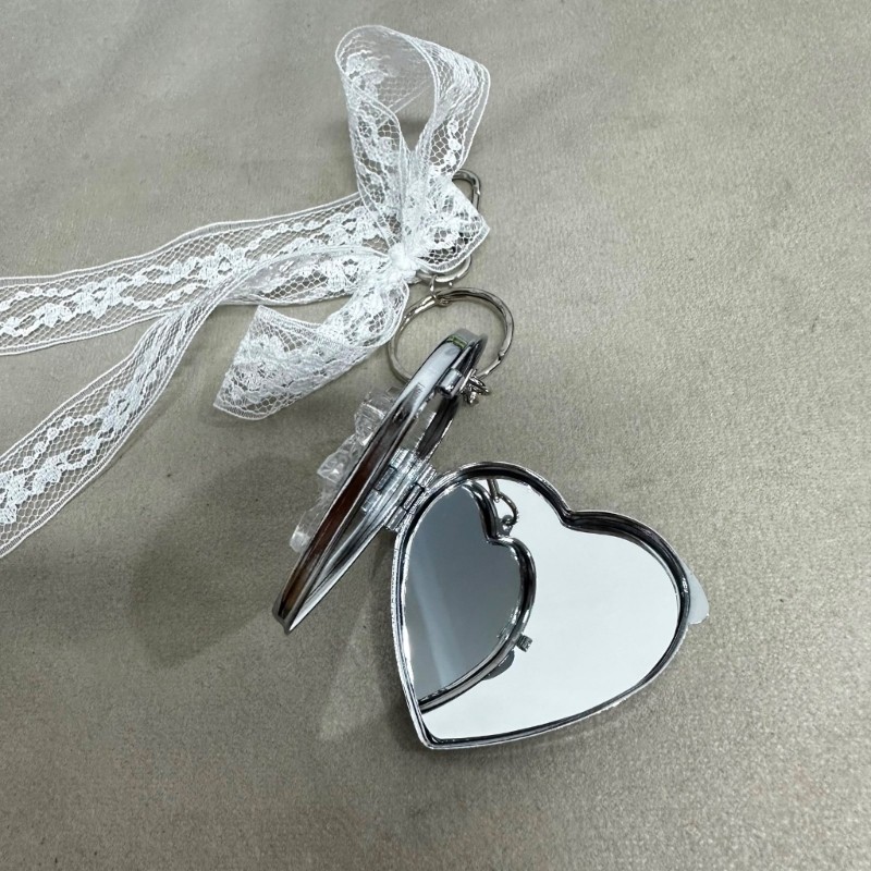 หัว แบบพกพาเกล็ดหิมะลูกไม้หัวใจกระจกจี้พวงกุญแจเสน่ห์ที่มีการออกแบบโซ่สําหรับพกพาง่ายและแต่งหน้าประจําวัน - รูปที่ 7